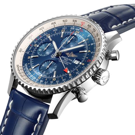 breitling largest blue red watch|breitling blue face chronograph.